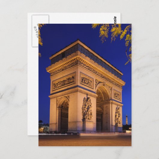 Arc Triomphe Postkarte (Vorne/Hinten)