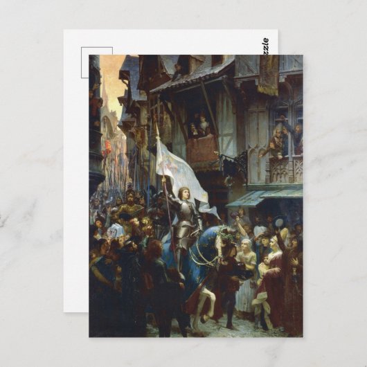 Arc tritt in Orléans ein Postkarte (Vorne/Hinten)