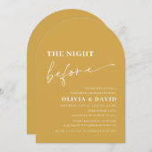 Arc Yellow Night Before Probe Dinner Einladung (Vorne/Hinten)