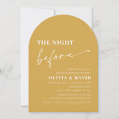 Arc Yellow Night Before Probe Dinner Einladung (Vorderseite)