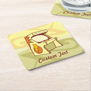 Arcade-Automaten quadratischer Papier-Coaster Rechteckiger Pappuntersetzer