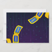 Arcade Birthday Party Foto Einladung (Rückseite)