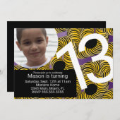 Arcade Birthday Party Maze Gamer Foto Einladung (Vorne/Hinten)