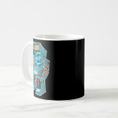 Arcade-Bot- Videospielkabine mit Joystick in Di Kaffeetasse (Vorderseite Links)