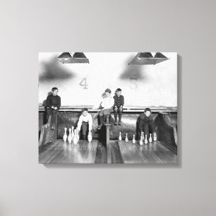 Arcade-Bowling Alley, 1909 Leinwanddruck