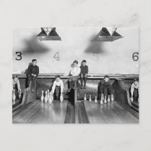 Arcade Bowling Alley, 1909 Postkarte