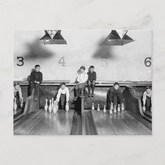 Arcade Bowling Alley, 1909 Postkarte (Vorderseite)