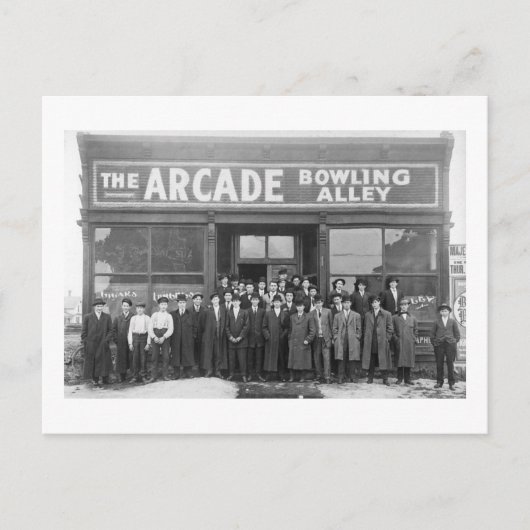 Arcade Bowling Alley Vintag Saloon Postkarte (Vorderseite)