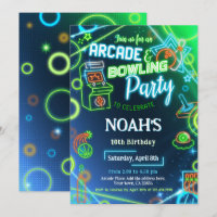Arcade Bowling Glow Birthday Party
