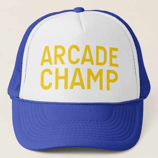 ARCADE CHAMP lustiger Slogan Hut Truckerkappe (Vorderseite)