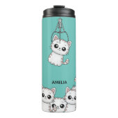 Arcade Claw Niedlich Kitten Grabber Personalisiert Thermosbecher (Vorderseite)