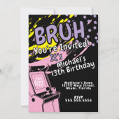 Arcade Colorful Birthday Party Pink  (Vorderseite)