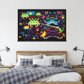 Arcade Death Machine on Patrol - Ken Gage Art Leinwanddruck (Insitu (Schlafzimmer))