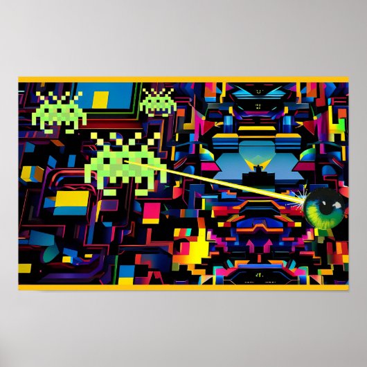 Arcade Death Machine on Patrol - Ken Gage Art Poster (Vorne)