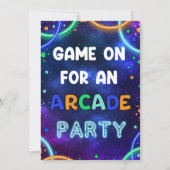 Arcade Einladung, Glow Arcade Einladung (Rückseite)