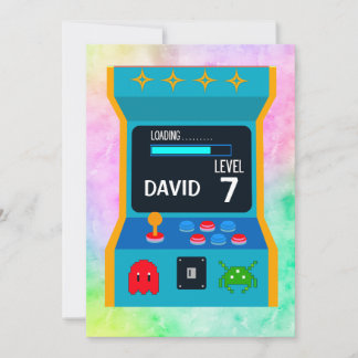 Arcade Game Birthday Boy Party Level Up Einladung