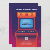 Arcade Game Einladung (Vorne/Hinten)