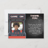 Arcade Game Foto Bridge Retro Dankeskarte (Vorderseite)