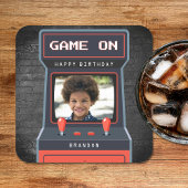 Arcade Game Foto Bridge Retro Rechteckiger Pappuntersetzer