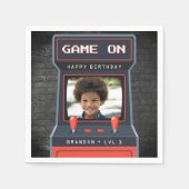 Arcade Game Foto Bridge Retro Serviette (Vorderseite)