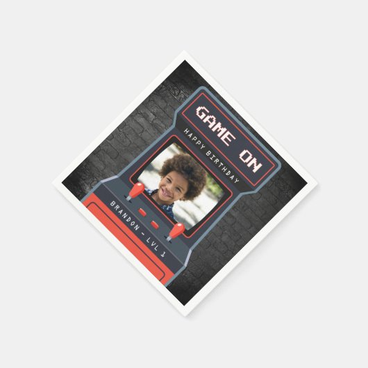 Arcade Game Foto Bridge Retro Serviette (Ecke)