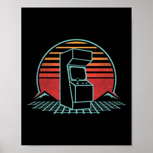 Arcade Game Machine Kabinett Nostalgia Retro 80er  Poster (Vorne)