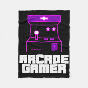 Arcade Gamer - aufrecht stehend Kabine mit Lila St Fleecedecke
