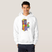 Arcade Gamer Strichmännchen Fun Vintages Videospie Hoodie (Vorne ganz)