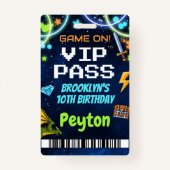 Arcade Games Birthday VIP Pass Lanyard Ausweis (Vorderseite)
