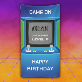 Arcade Geburtstag, GlücksspielerGeburtstagseinladu Banner