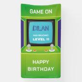 Arcade Geburtstag, GlücksspielerGeburtstagseinladu Banner (Vertikal)