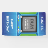 Arcade Geburtstag, GlücksspielerGeburtstagseinladu Banner (Horizontal)