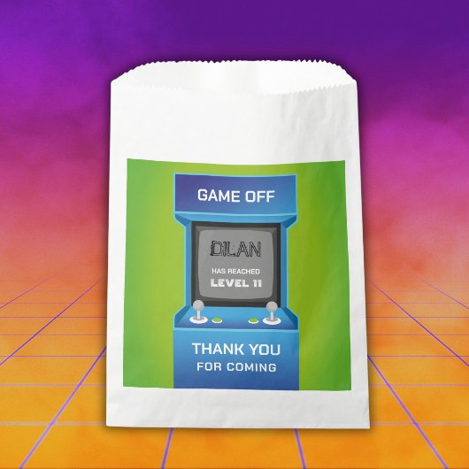 Arcade Geburtstag, GlücksspielerGeburtstagseinladu Geschenktütchen