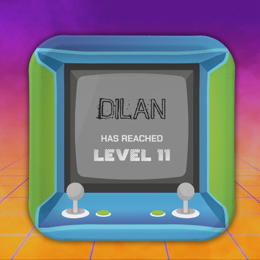 Arcade Geburtstag, GlücksspielerGeburtstagseinladu Pappteller