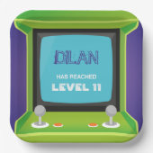 Arcade Geburtstag, GlücksspielerGeburtstagseinladu Pappteller (Vorderseite)