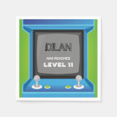 Arcade Geburtstag, GlücksspielerGeburtstagseinladu Serviette (Vorderseite)