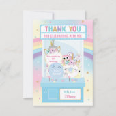 Arcade Girl Birthday Niedlich Blue Claw Machine Dankeskarte (Vorderseite)