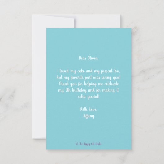 Arcade Girl Birthday Niedlich Blue Claw Machine Dankeskarte (Rückseite)