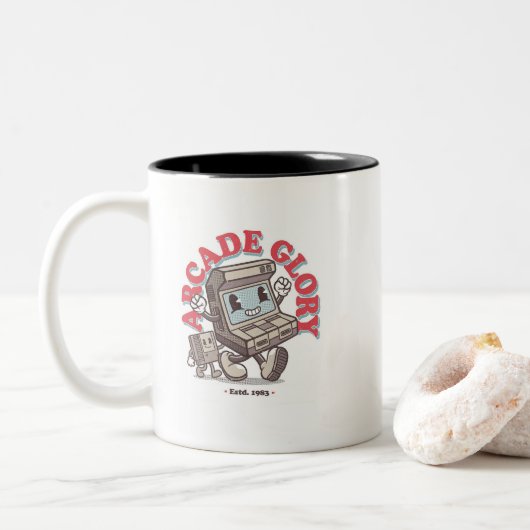 Arcade Glory Mug Zweifarbige Tasse (Mit Donut)