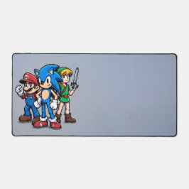 Arcade Heroes Desk Mat - Retro Pixel Art Schreibtischunterlage