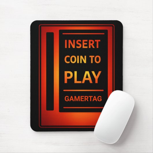 Arcade “Insert Coin to Play” Custom Mouse Pad Mousepad (Mit Mouse)