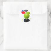 Arcade Joystick Runder Aufkleber (Tasche)