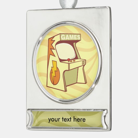 Arcade-Maschine Banner-Ornament Silber (Links)