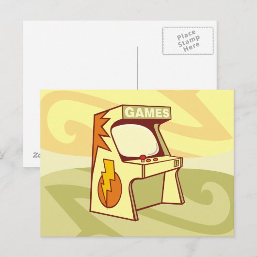 Arcade-Maschine Postkarte (Vorne/Hinten)