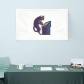 Arcade Meowster - Nostalgische Gamer Cat Banner (Messeveranstaltung)