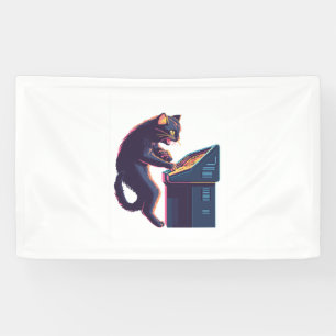 Arcade Meowster - Nostalgische Gamer Cat Banner
