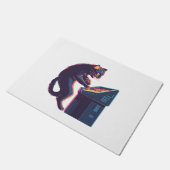 Arcade Meowster � Nostalgischer Gamer-Katze Fußmatte (Schrägansicht)