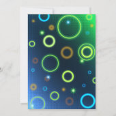 Arcade Neon Glow Birthday Party Einladung (Rückseite)