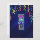 Arcade Party Geburtstag Einladung (Rückseite)