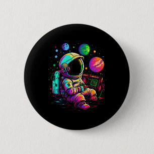 Arcade Planets Universe Gaming Astronaut Button